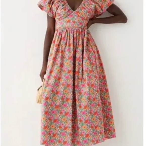 J.Crew Liberty Bow-Back Puff Sleeve Dress - Picture 4 of 4